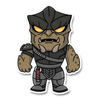 👿 9f69b4a4 Fantasi, Karakter, Monster, Prajurit, Baju Zirah, Alien telegram sticker