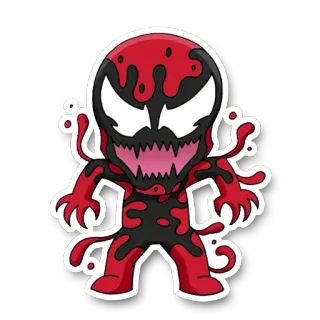 😈 ca57c8f0 Carnage Carnage, Marvel, penjahat, superhero, komik telegram sticker