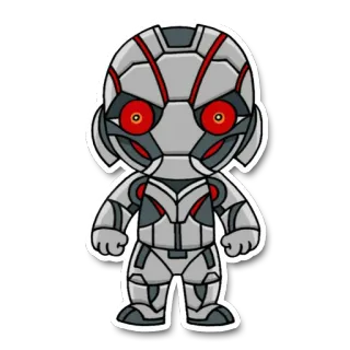 🤖 cf06e87a Ultron marvel, avengers, ultron, penjahat, robot, stiker telegram sticker