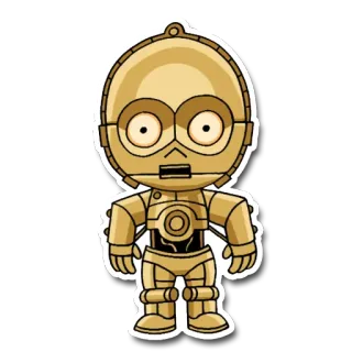 🤖 2ef3906f C-3PO Star Wars C-3PO, 星球大战, 机器人, 机器人, 卡通 whatsapp sticker