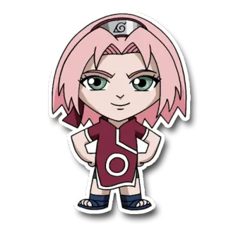 🌸 3cf2172b Sakura Naruto 春野樱, 火影忍者, 动漫, 贴纸, 漫画, 卡通 whatsapp sticker