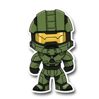 🪖 71fb24ed Master Chief Halo 士官长, 光环, 电子游戏, Xbox, 斯巴达 whatsapp sticker