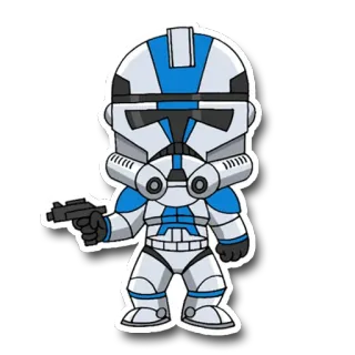 🔫 7f9c7afe 星球大战, 克隆士兵, 士兵, 卡通 whatsapp sticker