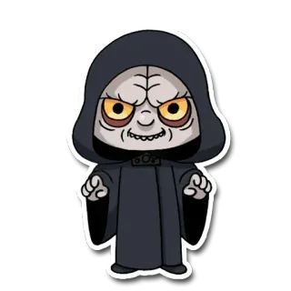 👿 a3ce9736 Emperor Palpatine Star Wars 帕尔帕廷皇帝, 星球大战, 达斯·西迪厄斯, 反派, 西斯尊主, 科幻, 卡通, 贴纸 whatsapp sticker
