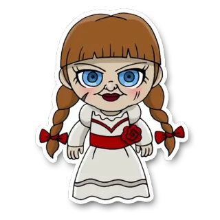 🎀 e8b93b20 Annabelle 娃娃, 恐怖, 电影,  Creepy, 超自然 whatsapp sticker