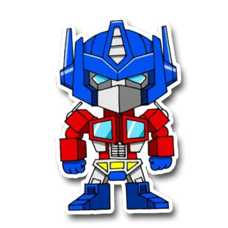 🚛 fe1c46e0 Optimus Prime Transformers 擎天柱, 变形金刚, 机器人, 卡通, 角色, 蓝色, 红色, 车辆, 领袖 whatsapp sticker