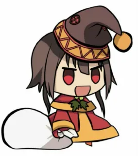 🎅 1e96695f Megumin KonoSuba Anime, Chibi, Lindo, Megumin, Konosuba, Personaje telegram sticker