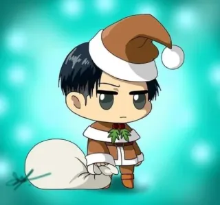 🎅 e81b22e7 Chibi, Anime, Navidad, Lindo, Fiesta, Dibujos animados, Ilustración telegram sticker