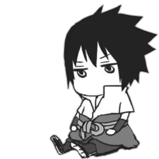 😶 a3118c2f Sasuke Uchiha Naruto Sasuke Uchiha, Naruto, anime, manga, chibi, ninja telegram sticker