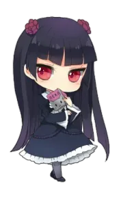 😏 c8d78f74 DEKO anime girl, chibi, cute, gothic lolita, japanese telegram sticker