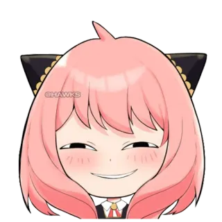 😏 453dea77 Anya Forger Spy × Family @HAWKS Аниме, Spy x Family, Аня Форджер, Фанатское творчество telegram sticker