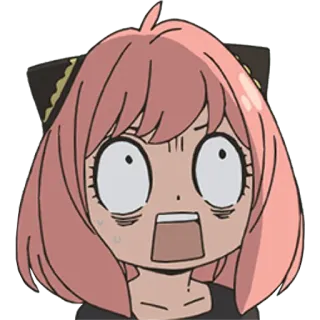 😨 6e3d56f2 Anya Forger Spy x Family аня, spy x family, аниме, милый, в шоке, форджер telegram sticker