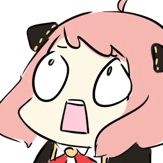 😧 7a862d32 Anya Forger Spy x Family аня, форджер, spy x family, аниме, манга, персонаж, выражение, в шоке telegram sticker