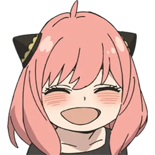 ☺️ 9975f913 Anya Forger Spy x Family Аниме, Мультфильм, Семья шпиона, Аня, Форджер, Счастливый, Улыбается telegram sticker