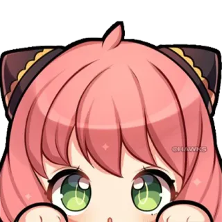 😮 af57e927 Anya Forger Spy x Family OHAWKS Аниме, Аня, Spy x Family, Мультфильм, Милый, Чиби telegram sticker