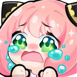 😭 bcff29c3 Anya Forger Spy x Family @HAWKS Аниме, Манга, Spy x Family, Аня Форджер, плачет, грустный telegram sticker