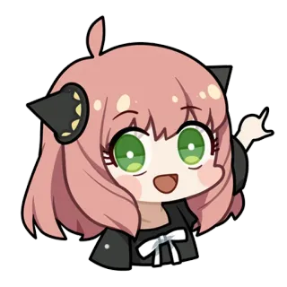 🙂 d7430b90 Anya Forger Spy x Family Аня, Spy x Family, аниме, милый, стикер, мультфильм telegram sticker