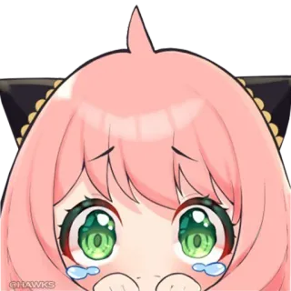 🥺 f10186e4 Anya Аниме, Spy x Family, Плачет, Грустный, Милый telegram sticker