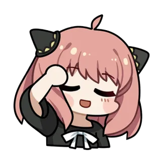 ☺️ f53f812e Anya Forger Spy x Family Аниме, Семья шпиона, Аня, Форджер, Милый, Мультфильм telegram sticker