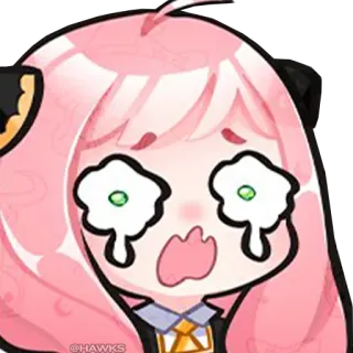 😭 fb6f37eb Anya Аниме, Spy x Family, Аня, Мультфильм, Стикер, Мем, Выражение telegram sticker