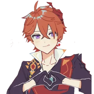 💙 0cf69198 Tartaglia Genshin Impact Anime, Chibi, Genshin Impact, Tartaglia, Nhân vật, Game telegram sticker