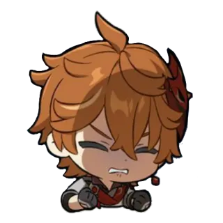 Chibi Tartaglia by @Hashlyyy telegram stickers