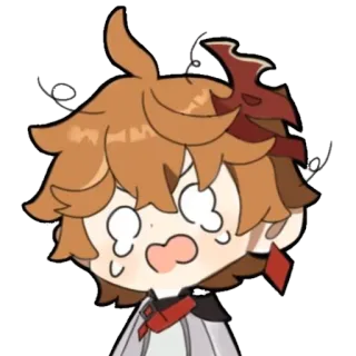 Chibi Tartaglia by @Hashlyyy telegram stickers