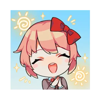 😃 095fda0f Sayori Doki Doki Literature Club! Anime, Personage, Kawaii, Schattig, DDLC, Doki Doki Literature Club telegram sticker