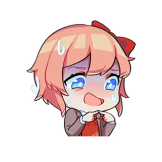 Chibi_Dokis TeamSalvato(@ddlcmeme) whatsapp stickers
