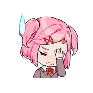Chibi_Dokis TeamSalvato(@ddlcmeme) whatsapp stickers