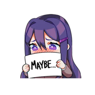 😳 ca728760 Yuri MAYBE... anime, sticker, huilen, schattig, verdrietig, misschien telegram sticker