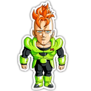 😶 b56da24e Android 16 Dragon Ball Z Android 16, Dragon Ball Z, DBZ, Anime, Adesivo telegram sticker