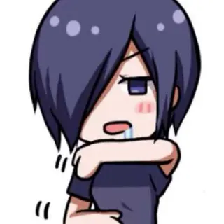 😋 685bfb9b Chibi, Anime, Personaggio, Triste, Carino telegram sticker