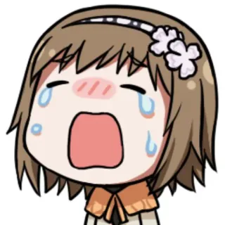 😭 9f1b20ec piangere, anime, lacrime, triste, cartone animato telegram sticker