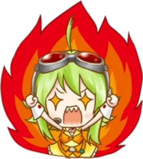 🤩 d0ebe1b6 アニメ, 火, かわいい, 怒り telegram sticker
