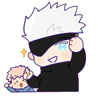 ✨ 90144073 Gojo Jujutsu Kaisen อนิเมะ, สติกเกอร์, มหาเวทย์ผนึกมาร, โกโจ, จิบิ, น่ารัก, ซาโตรุ telegram sticker