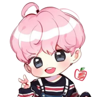 😄 75755639 アニメ, 漫画, かわいい, 可愛い, ステッカー, りんご telegram sticker