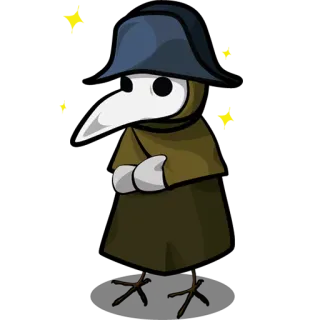 😤 02a297ea Чумной доктор, Эпидемия, Исторический, Птичья маска, Чёрная смерть telegram sticker