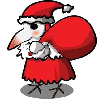 🎅 1545ff7c чумной доктор, рождество, санта клаус, праздник, милый telegram sticker