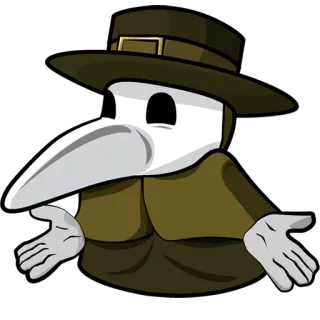 😶 e96261e1 чума, доктор, маска, эпидемия, исторический telegram sticker