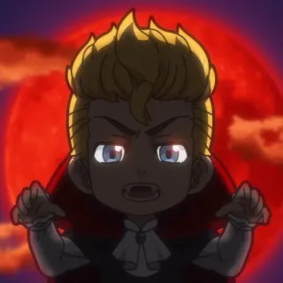 🎐 6f5a7d37 Anime, Personagem, Vampiro, Halloween, Assustador telegram sticker