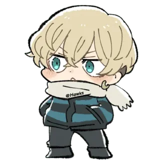 😒 05bed3ff @Hawks Anime, Karakter, Stiker telegram sticker