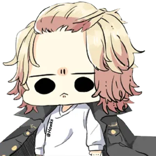 🙁 345f07aa @Hawks Anime, Karakter, Stiker, Chibi, Kartun telegram sticker