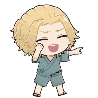 😂 777137fc @Hawks Anime, Chibi, Kartun, Senang, Tertawa, Ceria telegram sticker