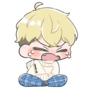 😭 884dd8fa @Hawks Chibi, Marah, Kartun, Karakter, Seni, Ilustrasi telegram sticker