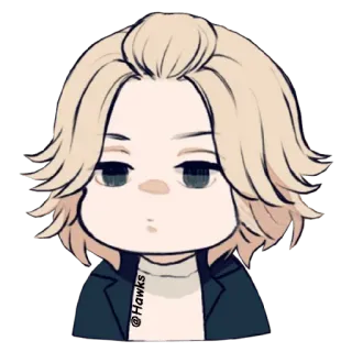 😐 92fd344f @Hawks Kartun, Anime, Karakter, Seni telegram sticker