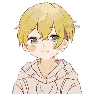 🥺 d7869243 @HAWKS Anime, Sedih, Anak laki-laki, Hoodie, Imut, Manga, Menangis telegram sticker