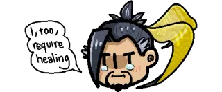😢 9f47c5ae Hanzo Overwatch I, too, require healing ビデオゲーム, ハンゾー, オーバーウォッチ, 回復, ステッカー telegram sticker