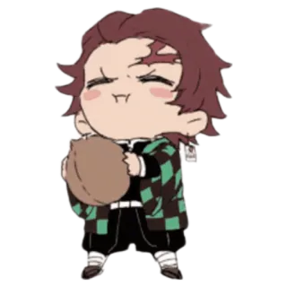 😤 0c953ca2 Tanjiro Kamado Demon Slayer Anime, Demon Slayer, Tanjiro Kamado, Chibi, Imut, Manga, Kartun telegram sticker