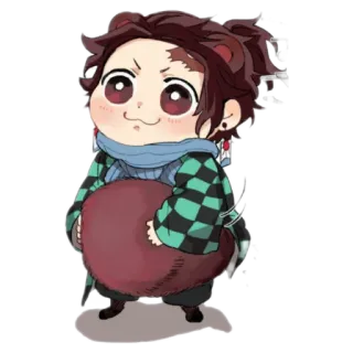 😇 7cb187e6 Tanjiro Kamado Demon Slayer Anime, Demon Slayer, Tanjiro, Chibi, Lucu telegram sticker